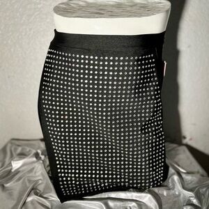 Black Studded Women's Skirt